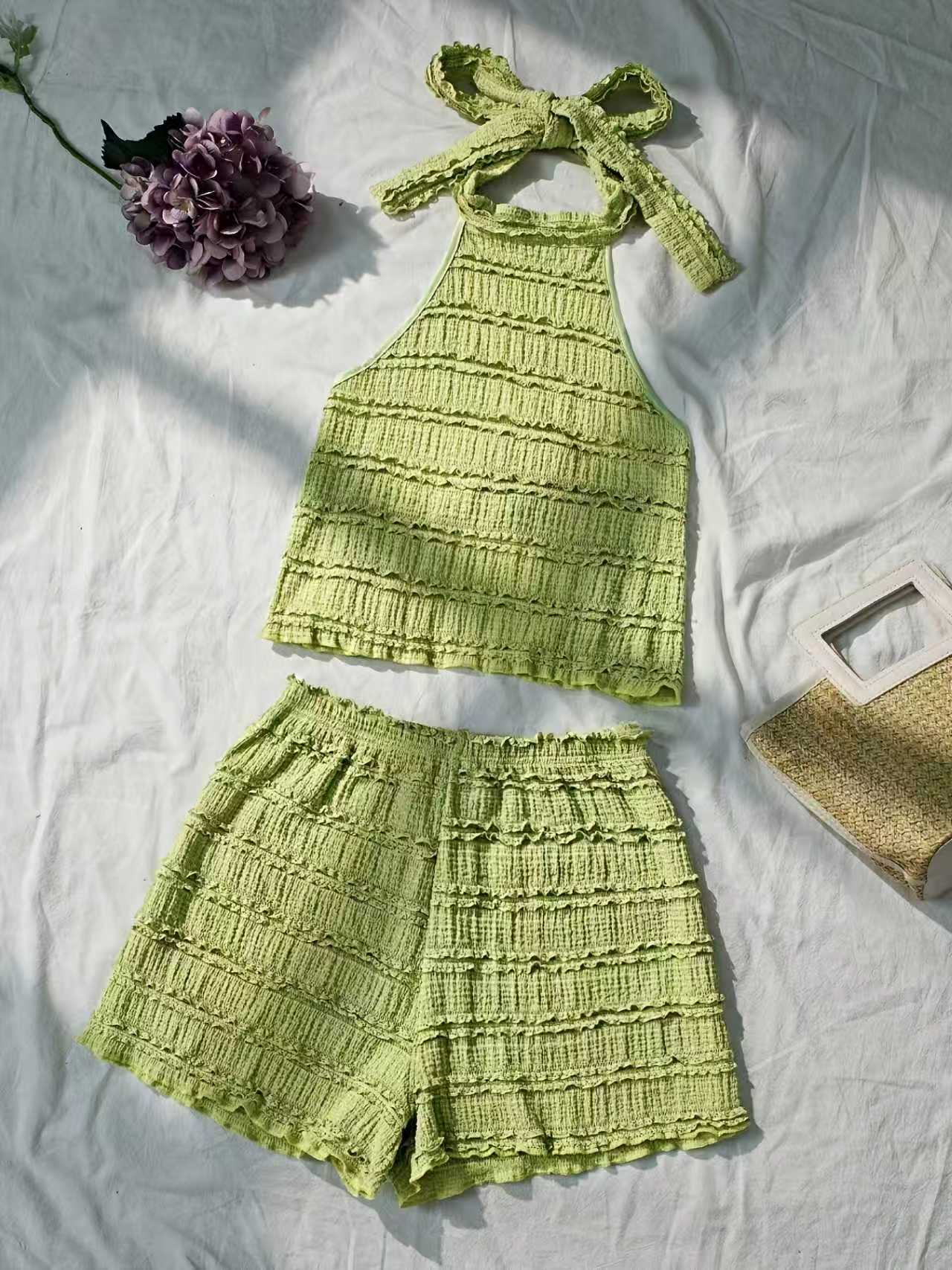 Lace Trim Cami - Women's Summer European and American Vacation