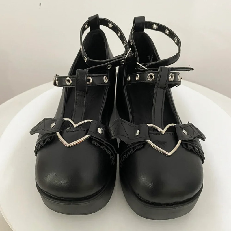 New Sweet Heart Buckle Wedges  - Women'S Fashion Shoes 评论和价格