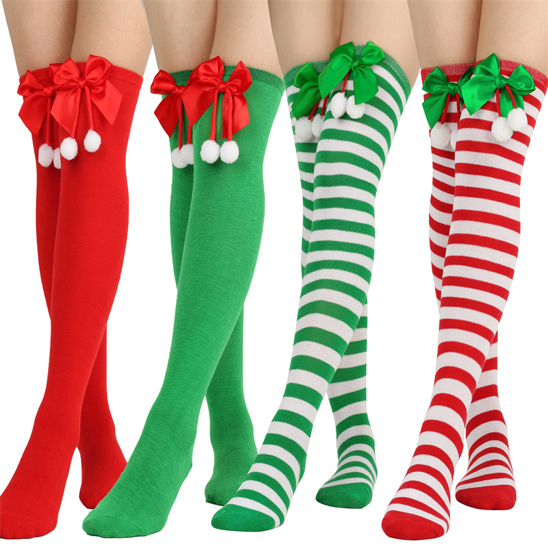 Christmas Bow Tie Knit Socks a - Women Fashion Over The Years 评论和价格