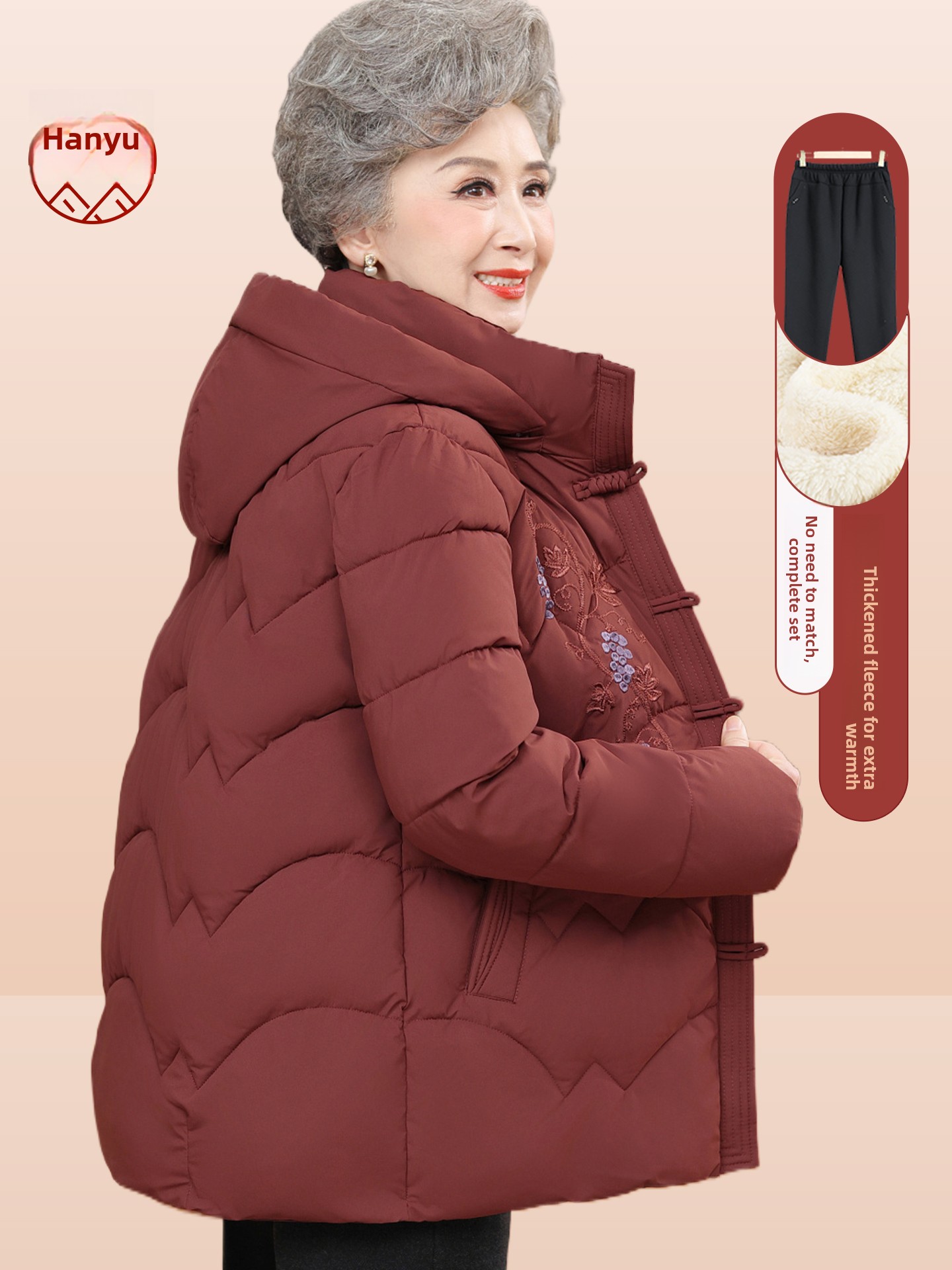 Thickened Embroidered Fleece L - Women Fashion Over The Years 评论和价格