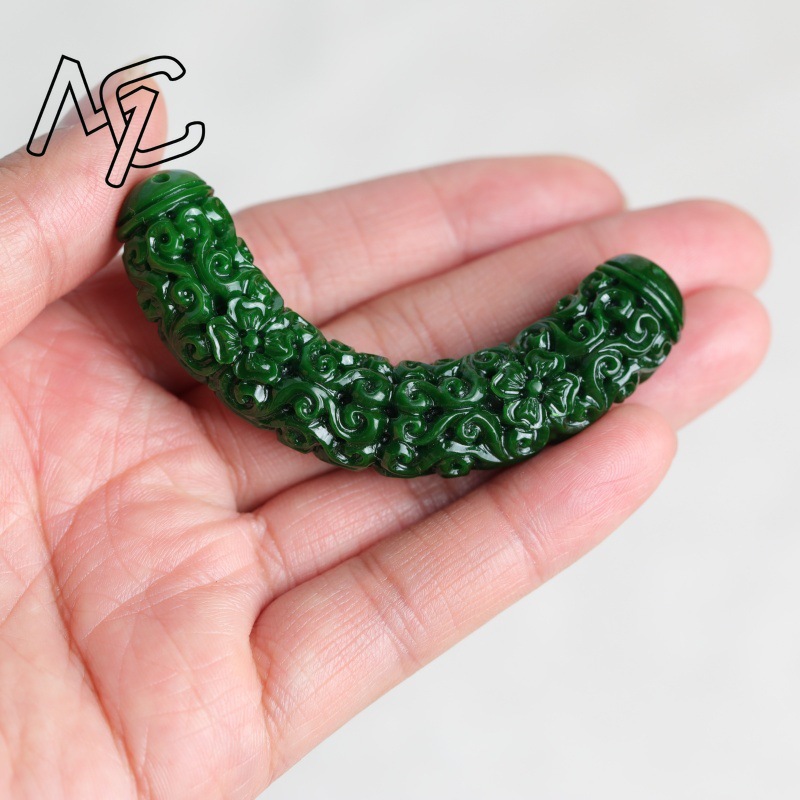 1pc Natural A Green Jade Drago - Women'S Fashion Jewellery 评论和价格