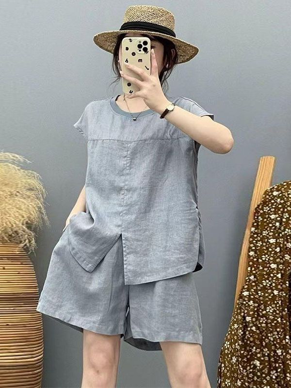 High-End Cotton Linen Set Wome - Women Fashion Over The Years 评论和价格