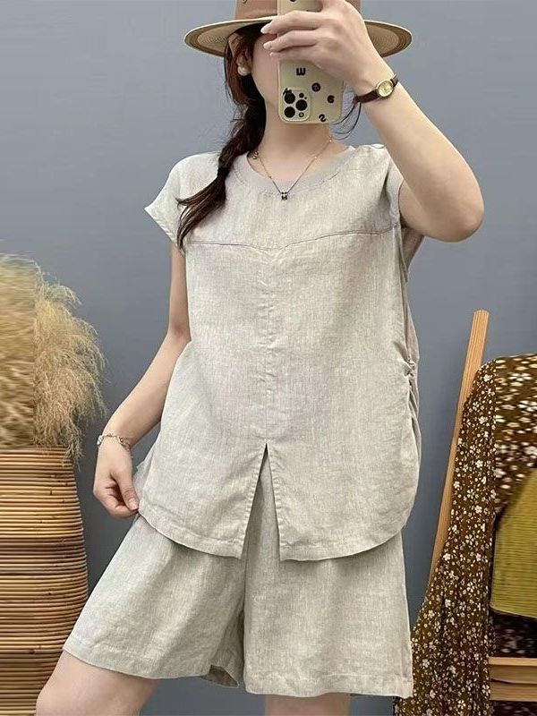 High-End Cotton Linen Set Wome - Women Fashion Over The Years 评论和价格