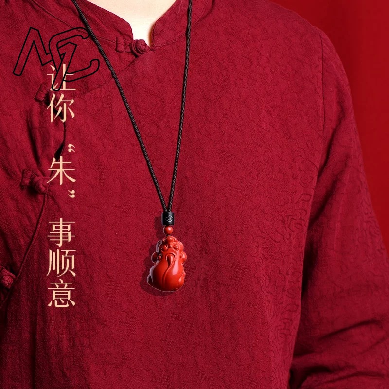 Fashion Red Cinnabar Jade Larg - Women'S Fashion Jewellery 评论和价格
